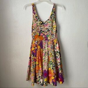 H&M Floral Sleeveless Stretch Tank Top Dress Sz 6